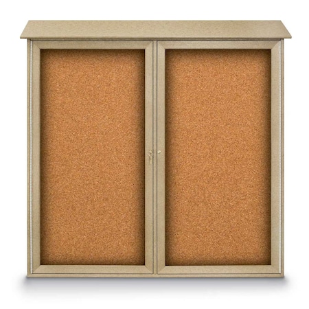 Indoor Enclosed Combo Board,48x36,Satin Frame/Burgundy & Blue Spruce